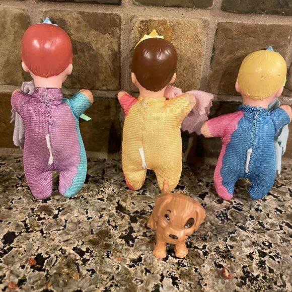 Vintage Disney Tolly Tots Cinderella Belle and Ariel 4 inch Plush Dolls - Picture 6 of 11